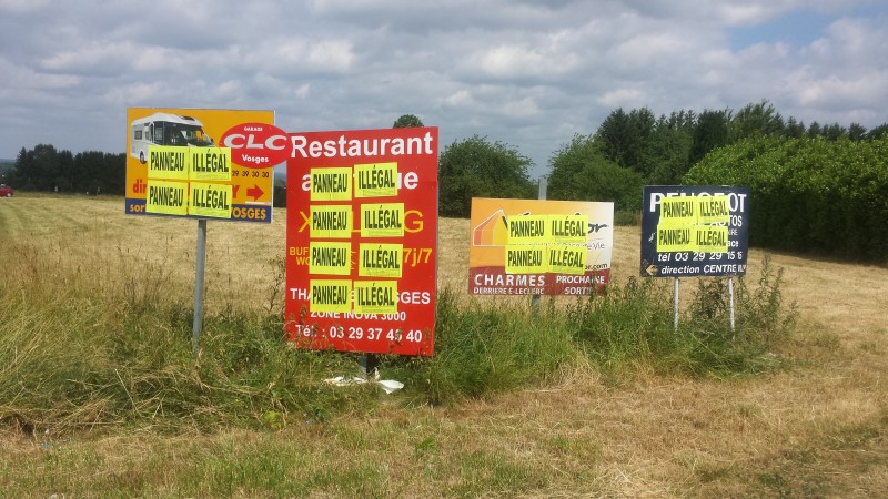 Opérations PANNEAU ILLÉGAL aux 4 coins de la France